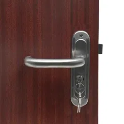 Saze Stainless Steel Matt Finish Cylinder Plate Both Side Key Mortise Door Lock Set with 3 Keys, MG1103 image 2