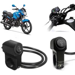 Auto Pearl 12V Aluminium Alloy Black Bike Handlebar Headlight Switch for Glamour Programmed FI-picture-35