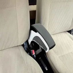 Auto Pearl Plastic &a; Leatherette Black &a; Silver Armrest Console Box for Maruti Suzuki Ritz image 2