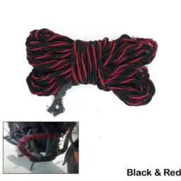 Znee Smart Red &a; Black Leg Guard Crash Guard Rope for Bikes (Pack of 2) image 2