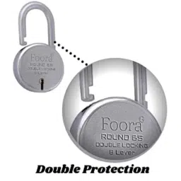 Foora 2 Pcs 65mm Iron Home Door Padlock Set with Common Keys image 4