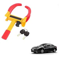 Kozdiko Steel Yellow &a; Red Anti-Theft Heavy Duty Car Wheel Tyre Lock Clamp for Renault Fluence-picture-13