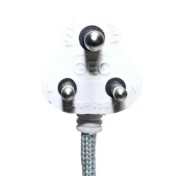 Super GEC 3 Pin 3 Core Cotton Protected Copper Grey Power Cable, 23/60, Length: 2.25 m-picture-14