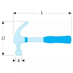 Facom 335mm Silver &a; Black Carpenters Hammer, 204 image 2