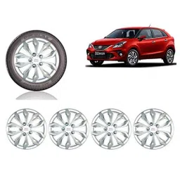Auto Pearl 4 Pcs 15 inch ABS Silver Car Wheel Cover Set for Toyota Glanza-picture-14