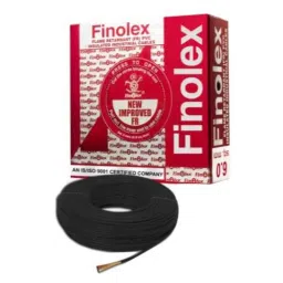 Finolex 6 Sqmm 90m Black Single Core FR PVC Copper Insulated Industrial Cable, 10307-picture-42