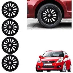 Auto Pearl 4 Pcs 14 inch ABS Black Wheel Cover Set for Maruti Suzuki Swift T-2-picture-27