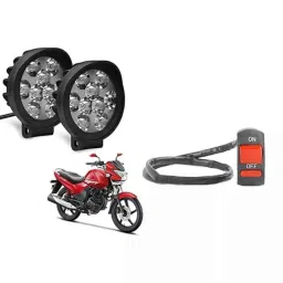 Cartronics 9 Round Cap Led Fog Light with On/Off Switch for Hero AchieverSet Of 2 Pcs, CAR-8HIFYX-picture-46