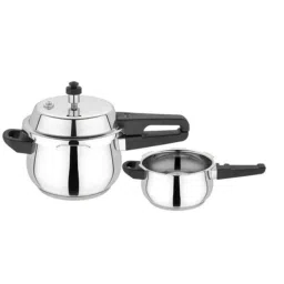 Atalso Grindwell 2 Litre &a; 3 Litre Stainless Steel Silver Pressure Cooker Combo with Outer Lid, AG50048 (Pack of 2) image 2