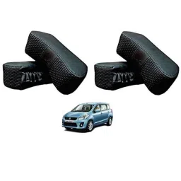 Kozdiko 4 Pcs CV Designer Black Leatherite Neck Rest Car Cushion Pillow Set for Maruti Suzuki Old Ertiga 2012-2018-picture-11