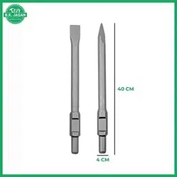 B K Jagan &a; Co 400mm Scraping Chisel for 16 Kg Electric Demolition Jack Hammer (Pack of 2) image 4