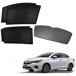 Kozdiko 5 Pcs Polyester Black Non Magnetic Window &a; Rear Sun Shades Set for Honda D-Tec 2020-Present-picture-32
