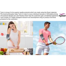 Tynor E48AAZ Nylon &a; Spandex Grey Urbane Elbow Support, Size: S image 4
