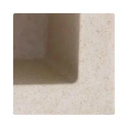 Bassino Art 65x52.5x27.5cm Quartz Ivory Peach Matt Finish Square Wash Basin, BTT-QUARTZ-21 image 2