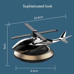 Autobizarre Blue Solar Powered Rotating Fan Helicopter Design Air Freshener for All Cars image 5