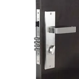 Homexpert Lumbretta-OSK 10 inch 60mm Stainless Steel Silver Cylindrical Plate One Side Key Mortise Door Lock Set-picture-26