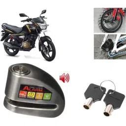 Auto Pearl Steel Black Anti-Theft Alarm Disc Brake Lock for Victor Premium, Lock_712-picture-39