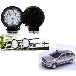 Kozdiko 2 Pcs 27W 4 inch 9 LED Waterproof Round White Fog Light Set with Mounting Brackets for Mahindra Logan, kozd_19933-picture-27