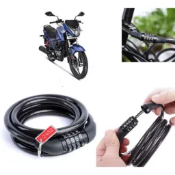 Auto Pearl PVC &a; Plastic Black Combination Cable Lock for New Glamour BS6, 680-picture-42