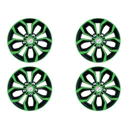 Auto Pearl 4 Pcs 14 inch ABS Green &a; Black Car Wheel Cover Set for Maruti Suzuki Swift Dzire T3 image 2