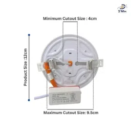 D&s;Mak 18W Natural White Round Borderless Led Panel Light with Adjustable Base (Pack of 10) image 3