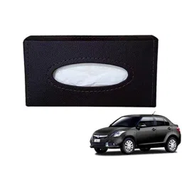 Kozdiko 100 Pulls PU Leather Grey Car Tissue Paper Box with 200 Sheets for Maruti Dzier-picture-42