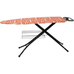 Alnico 137x38cm Iron, Aluminium &a; Cotton Black &a; Orange Extra Large Ironing Board with Rack-picture-21