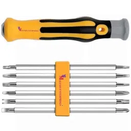 Malfah Enterprises 4mm Metal Silver &a; Yellow Chrome Screwdriver Set-picture-35