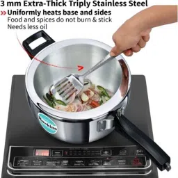 Hawkins Triply 3.5 Litre Stainless Steel Inner Lid Induction Bottom Pressure Cooker, HSST35 image 2