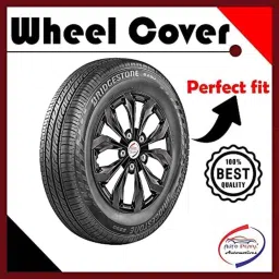 Auto Pearl 4 Pcs 14 inch ABS Black Press Type Car Wheel Cover Set with Retention Ring for Ford Figo image 3