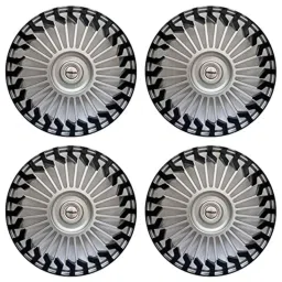 Prigan 4 Pcs 15 inch Polypropylene Black &a; Silver Wheel Cover Set for Maruti Ertiga, Hunter DC 15 image 3