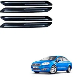 Kozdiko 4 Pcs Double Chrome Bumper Protector Black Set for Fiat Linea Classic-picture-17