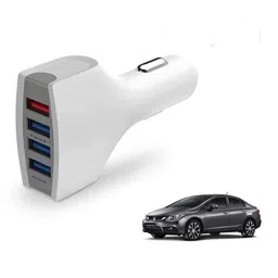 Kozdiko 36W 4.1 White USB Car Fast Charger with 4 Ports for Honda Civic-picture-16
