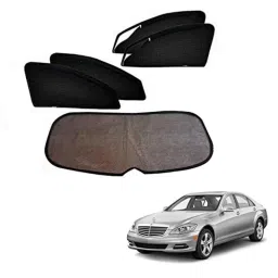 Kozdiko 5 Pcs Mesh Black Magnetic Zipper Window &a; Rear Car Sun Shades Set for Mercedes Benz S-Class-picture-26