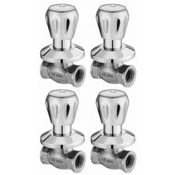 Snowbell Continental 15mm Chrome Plated Concealed Stopcock (Pack of 4)-picture-15