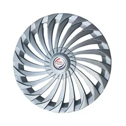 Auto Pearl 4 Pcs 14 inch Polypropylene Silver Press Type Car Wheel Cover Set with Retention Ring for Mahindra Verito, 14inWC_Hunter_Sil_Verito-picture-18