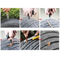 Kozdiko 9 Pcs Tubeless Tyre Puncture Kit with Plier for Toyota Land Cruiser image 2