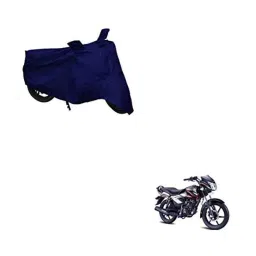Kozdiko Polyester Matty Blue Dust &a; Waterproof Bike Body Cover with Mirror Pocket for TVS Phoenix-1-picture-32