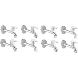 Zesta Flora Stainless Steel Chrome Finish Long Body Bib Cock with Wall Flange (Pack of 7)-picture-22