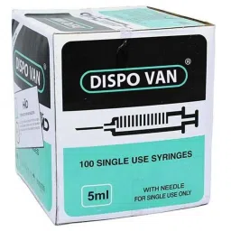 Dispo Van 50 Pcs 5ml Polypropylene Syringe Box image 1