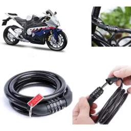 Auto Pearl PVC &a; Plastic Black Combination Cable Lock for S1000RR, 530-picture-37