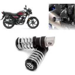 Auto Pearl 2 Pcs Steel Black Foot Rest Spring Coiled Set for Navi BS6-picture-45