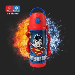 Cello Champ 600ml Stainless Steel 304 Red Character Print Vacuum Water Bottle, 405CSSB0442 (Pack of 5) image 2