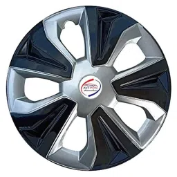 Auto Pearl 4 Pcs 12 inch ABS Black &a; Silver Car Wheel Cover Set for Maruti Suzuki Alto STD image 5