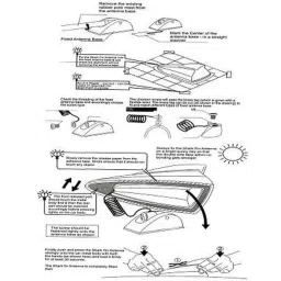 Kozdiko Silver Shark Fin Signal Receiver Antenna for Mercedes Benz CLA image 3