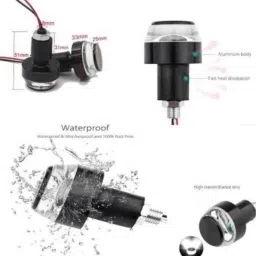 JBRIDERZ 2 Pcs Handle Weight Bar White Blue LED Indicator Set for TVS Star Euro image 4