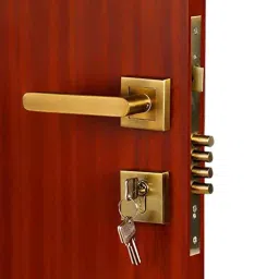 Homexpert Rose MG304 Stainless Steel Antique Brass Finish Mortise Door Lock Set with 4 Latches &a; Pull Handle-picture-38