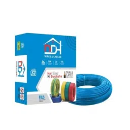 DDH 1 Sqmm Blue Single Core Copper FR PVC Insulated House Wire, Length: 90 m-picture-33