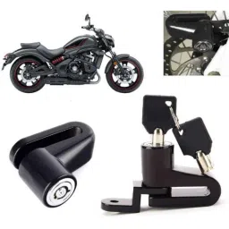 Auto Pearl Steel Black Heavy Duty Anti-Theft Disc Brake Lock for Vulcan S, Lock_425-picture-26