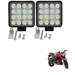 Kozdiko 2 Pcs 48W 16 LED Square Bright Beam White Fog Light Set for TVS Apache RTR 200, koz_92942-picture-42
